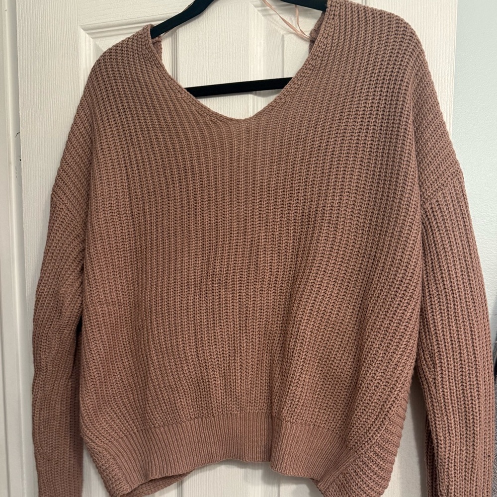 Fashion Nova Warm Pink Knit Top